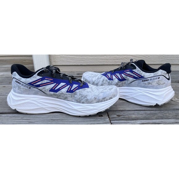 Salomon Aero Glide 2 Men's 10.5 Running Shoes White/Phantom/Spectrum Blue - Picture 6 of 11